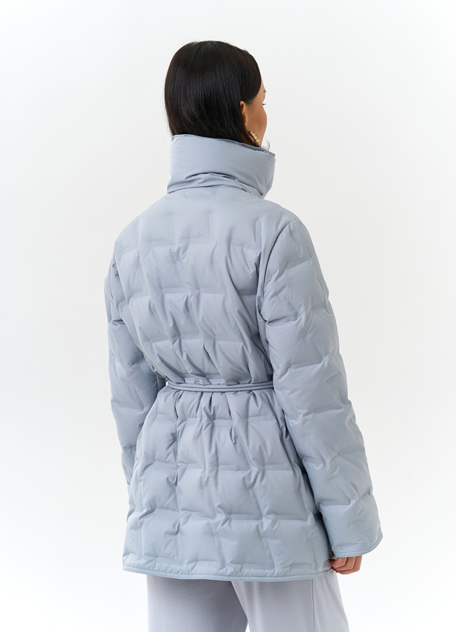 фото Женская куртка с декоративным поясом модель № 32661