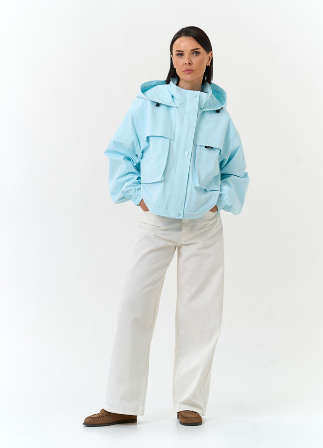 Женская ветровка с капюшоном модель № 33088 в кредит
