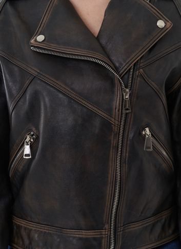 Куртка "косуха" из натуральной кожи