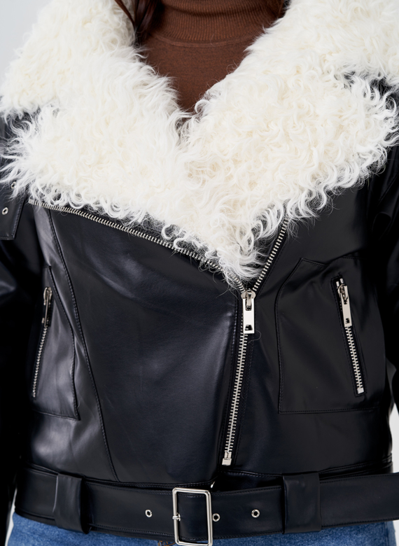 Куртка косуха с отделкой натуральный козлик