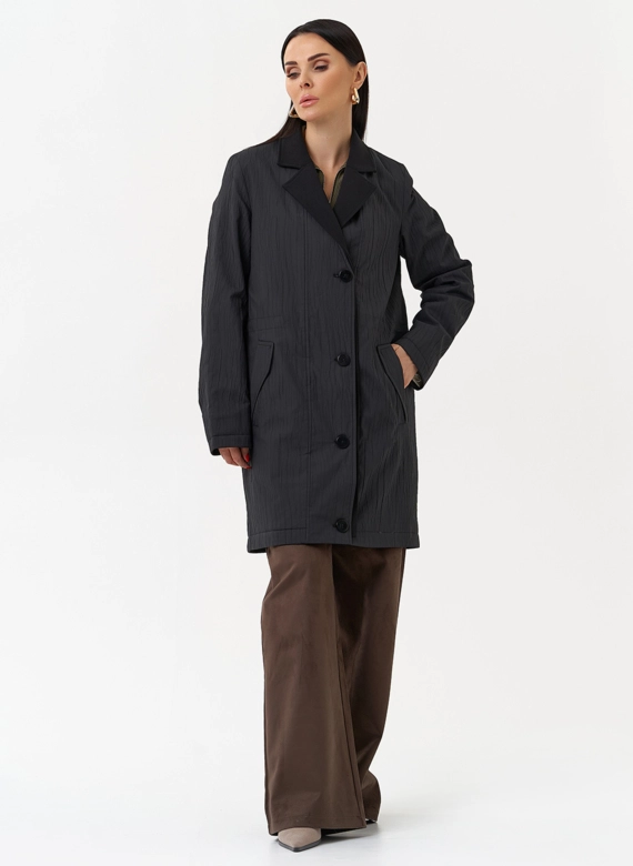 Женское утепленное полупальто трансформер