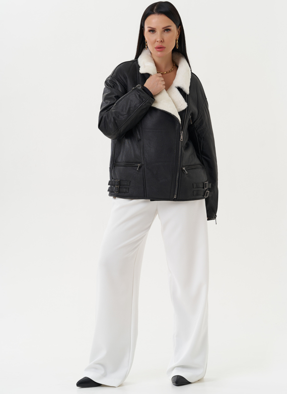 Натуральная дубленка оверсайз