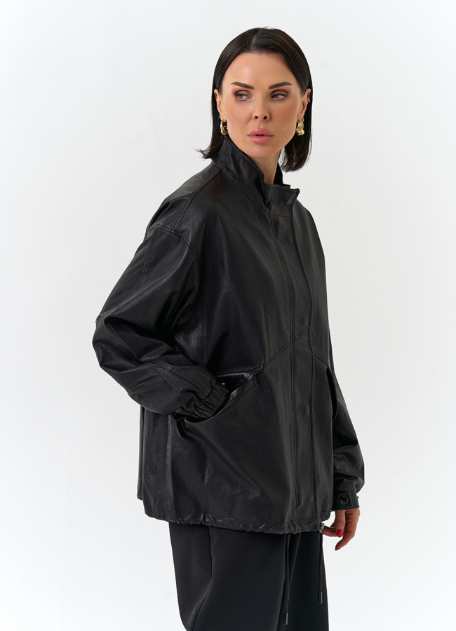 Женская куртка из натуральной кожи  модель № 32531 универмаг малина