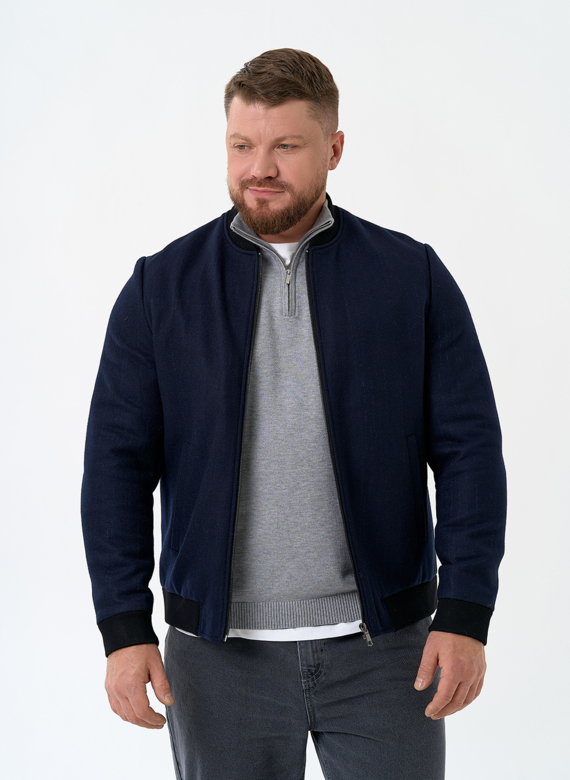 Мужское укороченное пальто бомбер