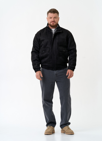 Мужская куртка бомбер из эко замши