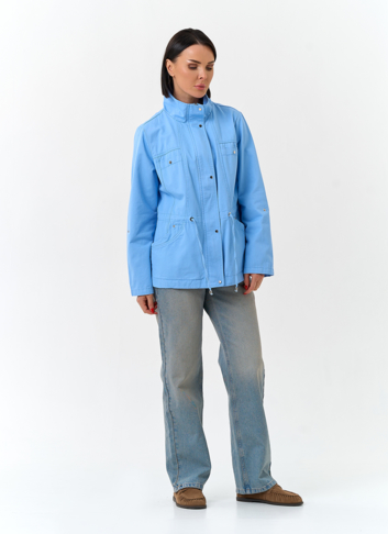 Женская ветровка с воротником стойкой