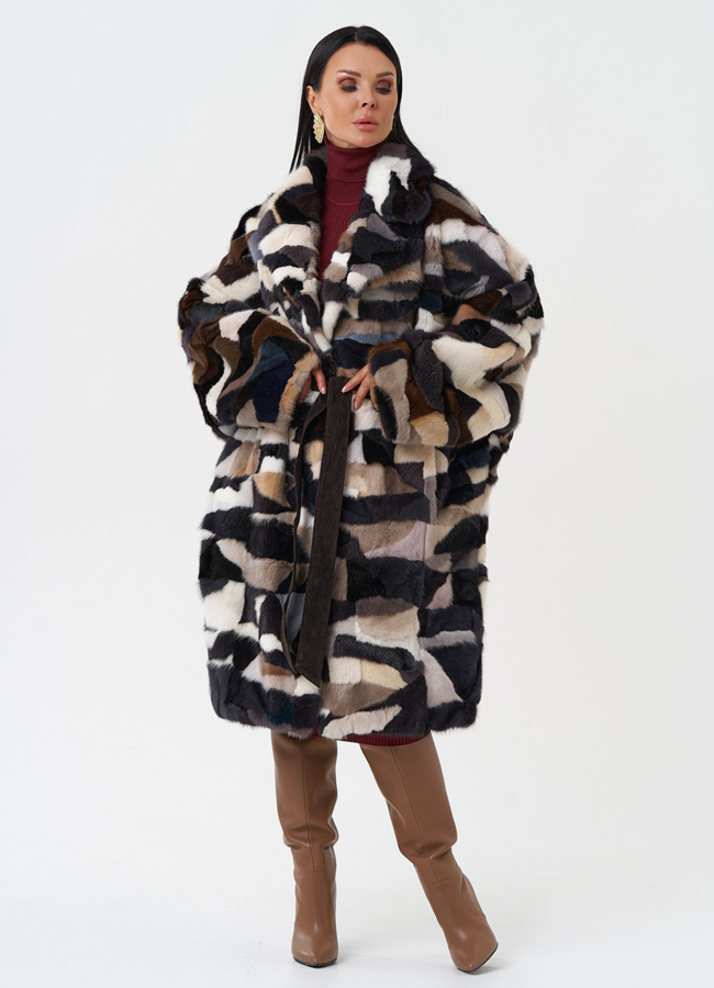 Шуба из меха норки с английским воротником модель № 31038 универмаг малина