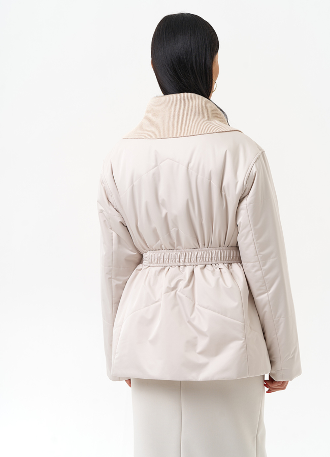 Женская утепленная куртка с поясом модель № 30053 в кредит