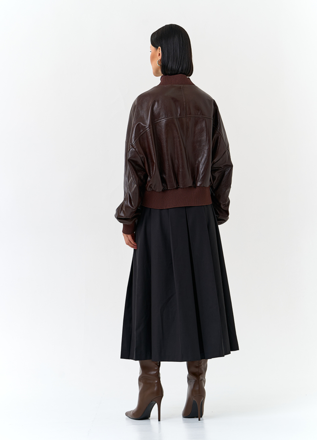 Женская куртка из натуральной кожи модель № 32673 в рассрочку