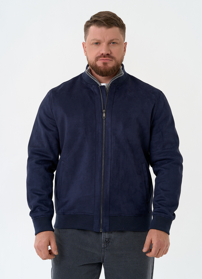 Мужская куртка бомбер из эко замши модель № 30303 в кредит