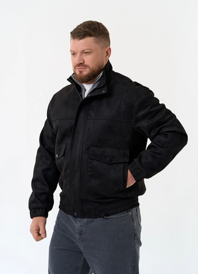 Мужская куртка бомбер из эко замши модель № 32883 универмаг малина