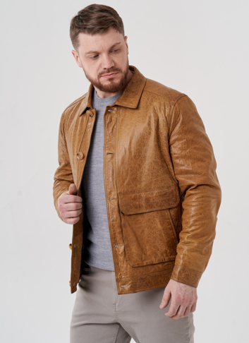 Мужская кожаная куртка 