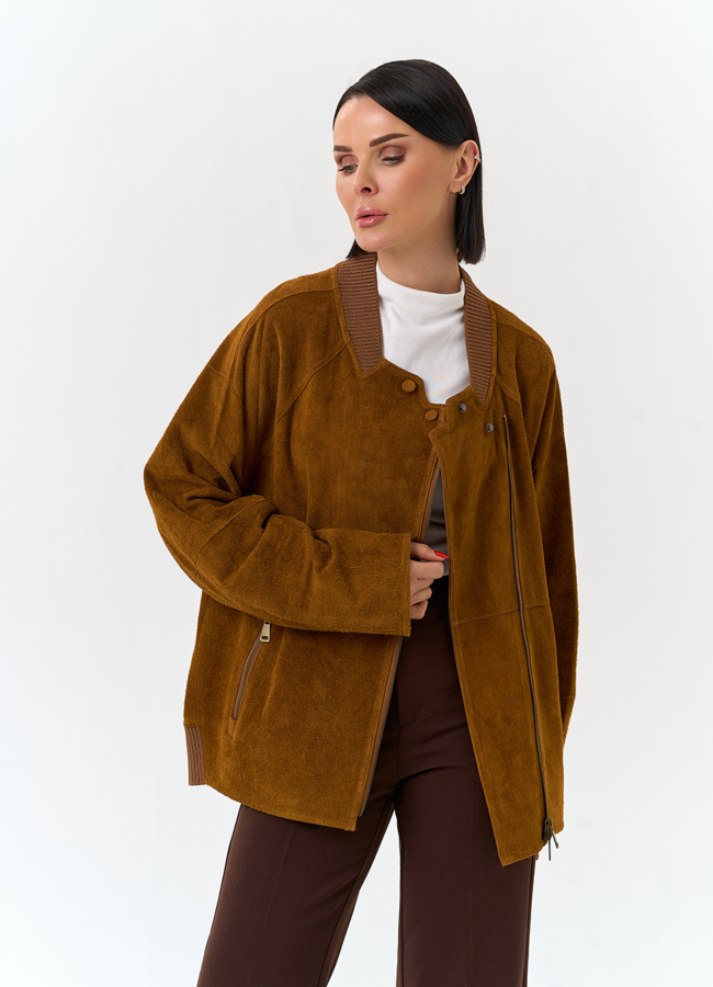 Женская куртка из натуральной замши модель № 33102 универмаг малина