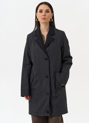 Женское утепленное полупальто трансформер